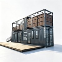 Maisons de bureau préfabriquées de luxe en conteneurs, toilettes, cafés et boutiques pour parcs de glamping extérieurs en conteneurs préfabriqués
