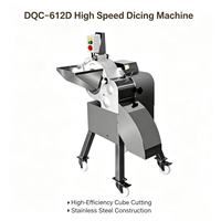 DQC-612D Hoge Snelheid Groente- en Fruit Snijmachine 304 RVS Snijder voor Centrale Keuken Voedselverwerkingsbedrijf