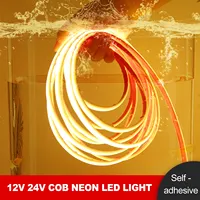 Cob Led Strip Drl Led Strip 2835 Étanche Lumière Extérieure Cob Ip68 Silicone 12v 24v Voiture Flexible DRL Led Strip