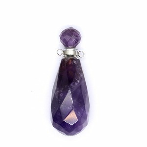 Pendentifs Solitaires en Pierre Naturelle Facettée Coupe Poire Plaqué Or Style Bohème Bijoux Unisexe Cadeau Forme Goutte d'Eau - Product Image 5