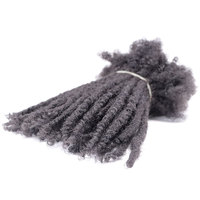 100% a uncinetto afro crespo riccio capelli umani extension dreadlocks testurizzati per la paura della serratura nuova tendenza