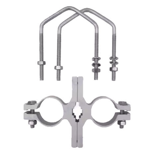 <b>U</b>-bolt Heavy Duty Base Diamonds Station Repeater Antenna X30 X50 Bracket <b>Clamp</b> Mount Mast <b>Clamp</b> Double Screw Fixation Bracket - Product Image 2
