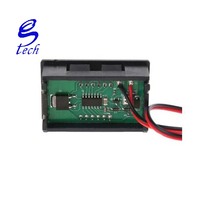 Meteran Tegangan DC Digital 0-30V 0.56 Inci LED Voltmeter DC 0V-30.0V 3 Kawat Merah Hijau Biru DSN-DVM-568L-3