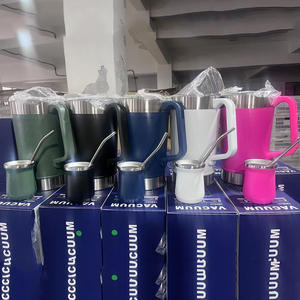 Juego de Tazas <span class=keywords><strong>Mate</strong></span> de Gran Capacidad con Asa, Termo de Acero Inoxidable de Vacío para Café y Cerveza, Mantiene la Temperatura por 6 Horas, Exclusivo para Comercio Transfronterizo - Product Image 2
