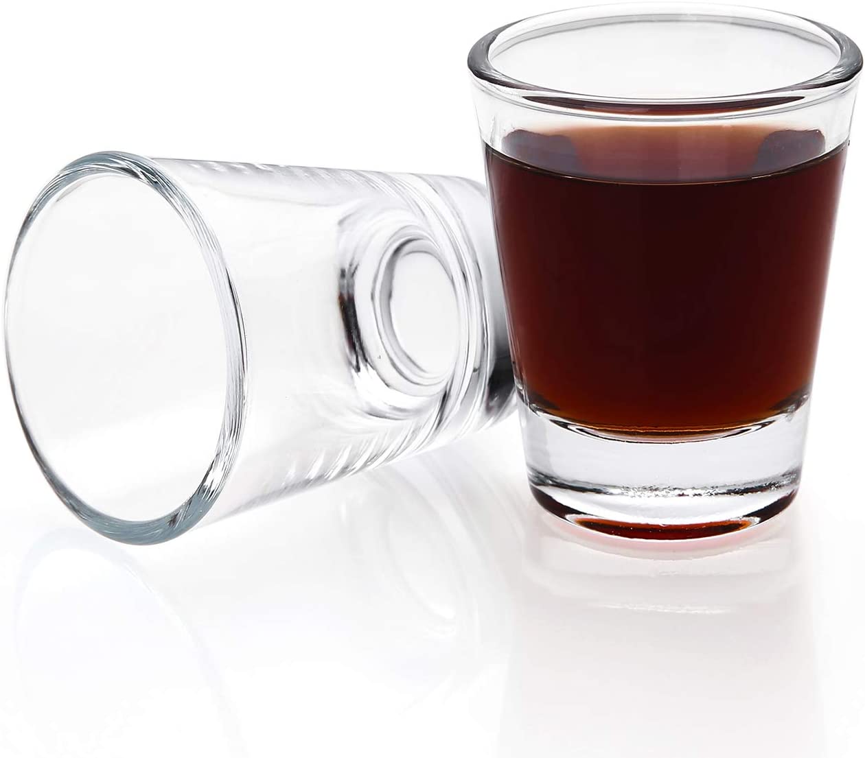 1.5 oz Mini Glass Cups Shot Glasses with Heavy Base Clear Shot Glass