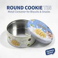 Boîtes d'emballage en tube pour biscuits moelleux en fer blanc de qualité alimentaire, avec logo personnalisé imprimé par offset, luxe