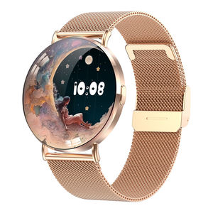 KM88 Women's 2025 Ultra-Thin <b>Smartwatch</b> 1.32inch AMOLED Screen Gold Steel Waterproof (IP67) Features Compass Calendar Functions - Product Image 5