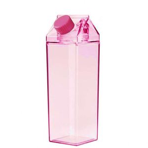 Botella de Agua Cuadrada de Plástico Transparente de 500 ml con Logotipo Personalizado, a Prueba de Fugas, Apta para Lavavajillas, para Fiestas, Estilo Cartón de Leche, Venta Caliente 2026 - Product Image 5