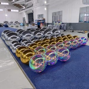 Inflatable Orb Party PVC Outdoor Metallic Big Shiny Balls Inflatable Giant Balloon Mirror Silver Smooth Decorative Shiny Balls - Product Image 6