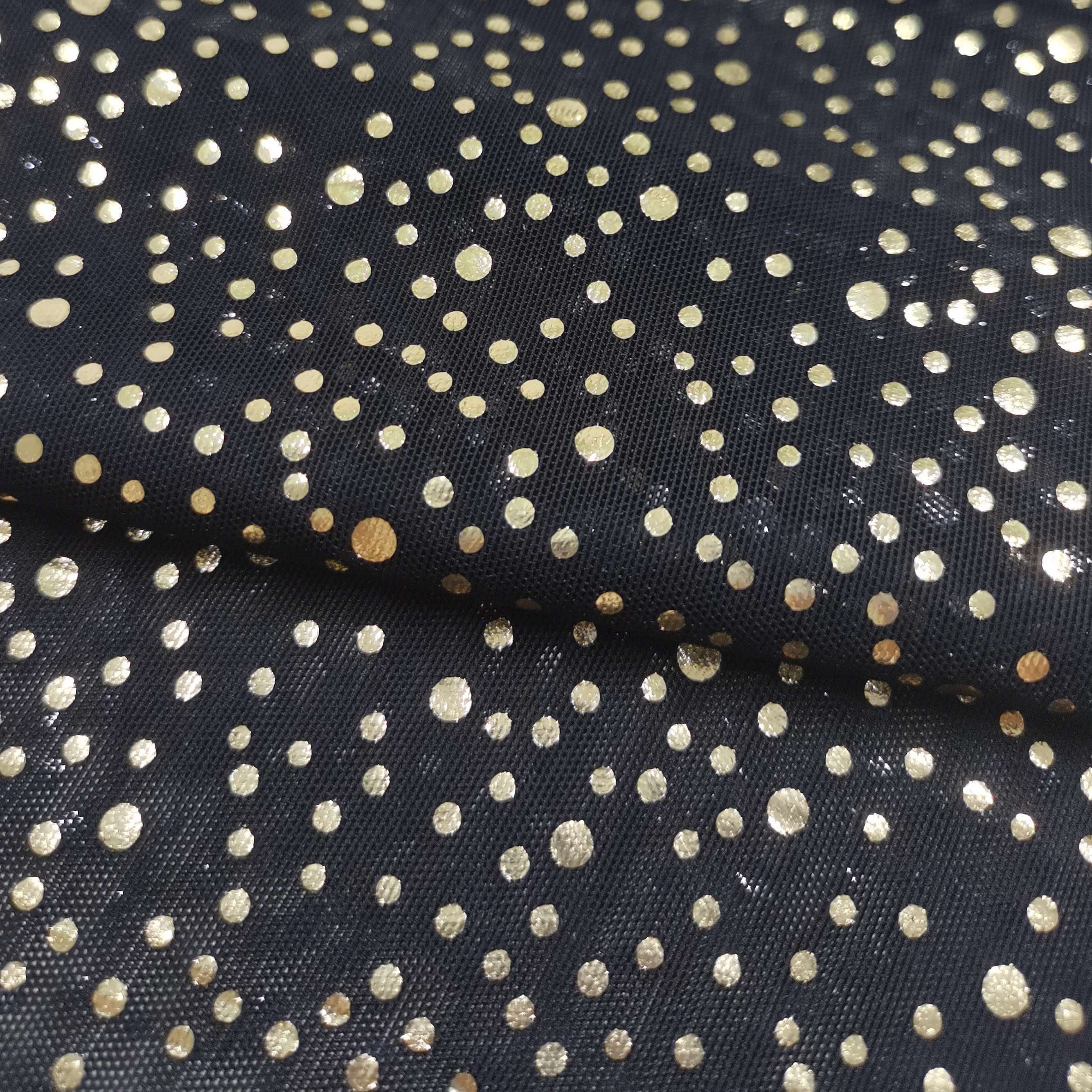 2020 New Fashion Nylon spandex Gold Foil print fabric