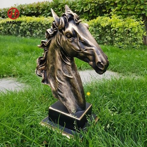 Statue de cheval de guerre en Bronze debout grandeur nature, décoration de jardin d'extérieur - Product Image 6