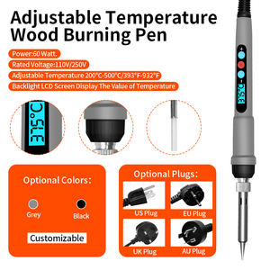 Kit de Herramientas de Pirograbado Eléctrico <span class=keywords><strong>Digital</strong></span> LED de 41 Piezas para Tallar y Grabar en Madera, Directo de Fábrica - Product Image 2