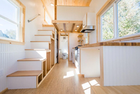 Conteneur de livraison 24/20ft ou 40 pieds, caravane sur roues, sur mesure avec salle de bains