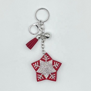 New Durable Fashion Carabiner Christmas Rhinestone Bag Pendant Tassel Decoration Best-selling Hanging Ornament Keychain - Product Image 5