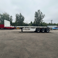 Semi-remorque plateau Luyi 3 essieux 40 pieds pour transport de conteneurs 20/40 pieds avec verrous à torsion