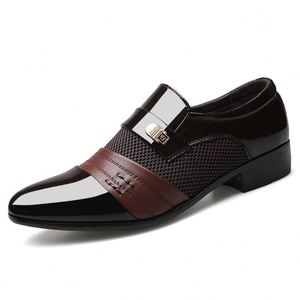 Zapatos Oxford de Cuero para Hombre, Estilo 2025, Casuales, de Negocios, para Boda, Talla Grande, para Primavera/Invierno, Formales, con Entresuela de Goma, Versátiles - Product Image 5