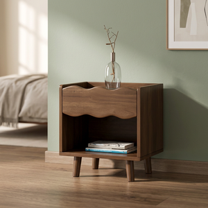 Modern Small Space Multi-Purpose Nightstand with Storage <b>Compact</b> <b>Bedside</b> <b>Table</b> for Bedroom Furniture - Product Image 4