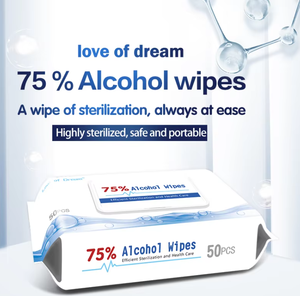 Uniquality Toallitas Antisépticas de Alcohol al 75% No Tejidas, 50 Unidades, para el Cuidado de Manos y Heridas - Product Image 2