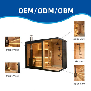 <span class=keywords><strong>Sauna</strong></span> sec en bois moderne pour intérieur et extérieur, combinaison douche, poêle infrarouge, beau <span class=keywords><strong>sauna</strong></span> extérieur - Product Image 2