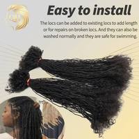 Extensiones de Cabello Remy Indio de 0.2cm de Grosor, de 4 a 32 Pulgadas, Tipo Crochet Interlock, 100% Micro Inter Curly Locs, Sin Químicos, Naturales