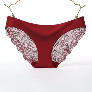 Ensemble de lingerie féminine de luxe en soie ultra-fine, haute élasticité, sans couture, respirant, culottes - Product Image 3