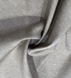 Tissu jersey gris chiné en viscose, polyester et élasthanne, motif flocon de neige, pour t-shirt, vêtements de détente et robe. - Product Image 4
