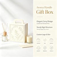 Tragbare Geschenkbox aus Papier mit individuellem Griff für Duftkerzen und tägliche Geschenkverpackungen