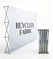 Rak Poster Pameran Dagang, Bingkai Banner Dinding Lipat, Stand Display Art Deco Aluminium yang Dapat Dilipat dan Dilepas