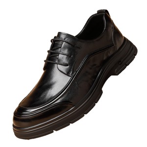 Chaussures décontractées pour hommes FAPA, bout rond, en cuir véritable, talon bas, pour le bureau, résistantes à l'abrasion, style Derby - Product Image 5