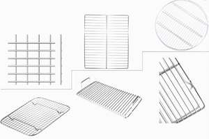Kitchen Stainless Steel <strong>Microwave</strong> Oven Air Fryer Shelf Plate Steaming Cooking Baker Wire Mesh Shelf <strong>Grill</strong> Rack Metal with Hook - Product Image 5