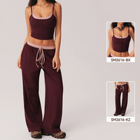ARCHNANO Doted Workout Gym Tank Top untuk Wanita Fitenss Yoga Top Built in Bra Cute Layer Longline Sports Bras Pilates Outfits