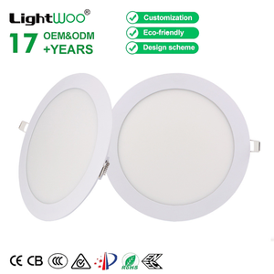 Moderna Lámpara LED de Panel Plano Empotrada Ultrafina Redonda para Techo, de Aluminio, 3W-36W, Precio de Fábrica, SMD, para Oficina Comercial - Product Image 1