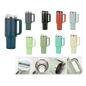 Vasos de acero inoxidable de segunda generación personalizables de 40oz al por mayor, taza de viaje aislada de doble capa con tubo de succión con logotipo - Product Image 1