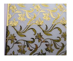 Fleur décorative en verre de titane acide UV Ice Factory Price 3.8mm 4mm Frosted Eteched Silver and Golden Rectangle Flat Solid - Product Image 4