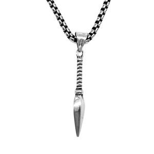 yunnique Stainless Steel Spike Pendant <b>Necklace</b> For Men Geometric Design Fashion Jewelry - Product Image 2