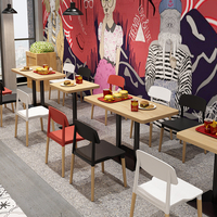 Tables et chaises de restaurant de restauration rapide de cafétéria d'école pour magasin de Burger de bar de collation de macdonald's