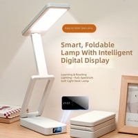 Lampe de bureau LED pliable multifonctionnelle, lampe de lecture pour la protection des yeux, lampe de chevet rechargeable