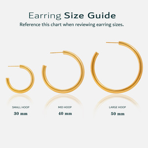 Hoop Earrings 18K Gold Plated Stainless Steel 4mm Diameter Hollow C-<b>Ring</b> Classic Design Fashion Jewelry - Product Image 5