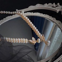 Ensemble de bijoux en perles d'eau douce blanches en gros, collier et bracelet naturels pour cadeau ou rendez-vous