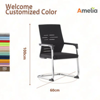 Chaise de direction ergonomique, chaise d'accueil, support dorsal ergonomique, siège confortable pour espace de réception de bureau moderne
