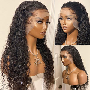 Peluca frontal de encaje HD, extensiones de cabello humano sin pegamento, pelucas frontales de encaje, cabello humano afro rizado a granel para trenzar, cabello para tejer, pre-arrancado - Product Image 2