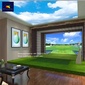 XYScreen Màn Hình Tác Động Mô Phỏng Golf 3X3 3X4 Mét Với Lỗ Thủng Màn Hình Máy Chiếu Cho Người Mới Bắt Đầu Tại Nhà Vải Tập Thể Dục Mục Tiêu Golf