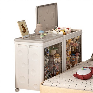 <span class=keywords><strong>Meuble</strong></span> de rangement transparent à roulettes pour jouets d'enfants, organiseur de jouets pour la chambre d'enfant, organisation domestique avec roulettes - Product Image 4