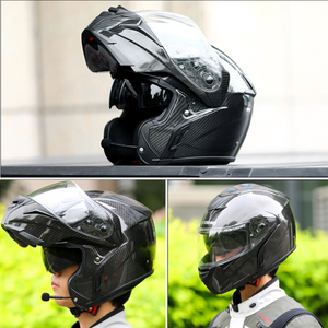 Helmetscarbon หมวกกันน็อกมอเตอร์ไซค์,หมวกกันน็อกมอเตอร์ไบค์แบบเลนส์คู่ราคาไม่แพงหมวกกันน็อคมอเตอร์ไซค์ไฟเบอร์ B1 - Product Image 3
