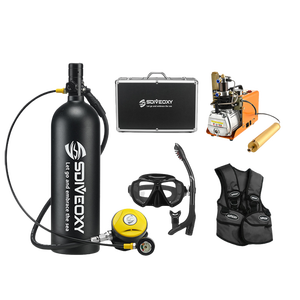 Tangki udara selam Scuba Mini 2L, peralatan Gratis Aluminium tekanan tinggi disetujui CE untuk 30-40 menit, menyelam oksigen - Product Image 1
