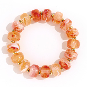 <span class=keywords><strong>Bracelet</strong></span> extensible en acrylique personnalisé avec perles, <span class=keywords><strong>bracelet</strong></span> extensible en acrylique coloré pour femmes et filles - Product Image 6