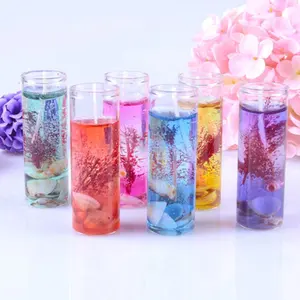 Mini Clear Ocean Candles Valentines Scented Gel Wax Jelly Candle