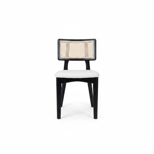 Elegant Wooden <b>Chair</b> with Cane <b>Back</b> and Soft Seat - Product Image 4