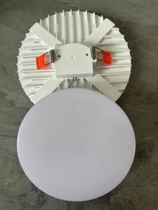 ไฟ LED แผงสี่เหลี่ยมสีขาว 24W ขั้ว E27 ป้องกันแสงสะท้อน เส้นผ่านศูนย์กลาง 12 ซม. 100V-265V วัสดุ PC+PP Ra85 รับประกัน 20000 ชั่วโมง 1 ปี - Product Image 2