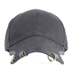 Casquettes de baseball en coton délavé pour hommes, personnalisées avec strass, à visière courbée, ajustées, style hip-hop, effet vieilli et déchiré, avec détails métalliques - Product Image 2